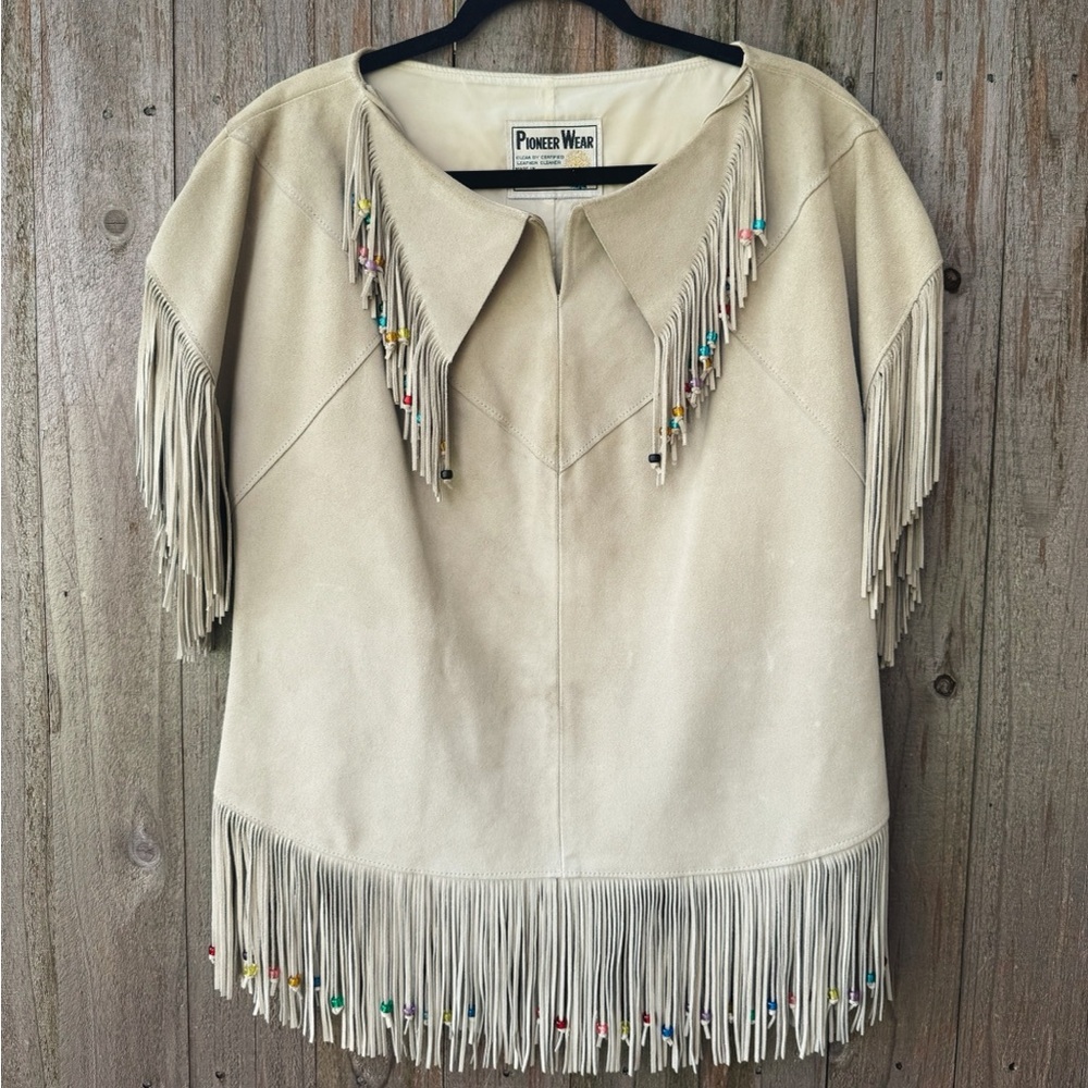 PIONEER Wear Cream top with Fringe Accents